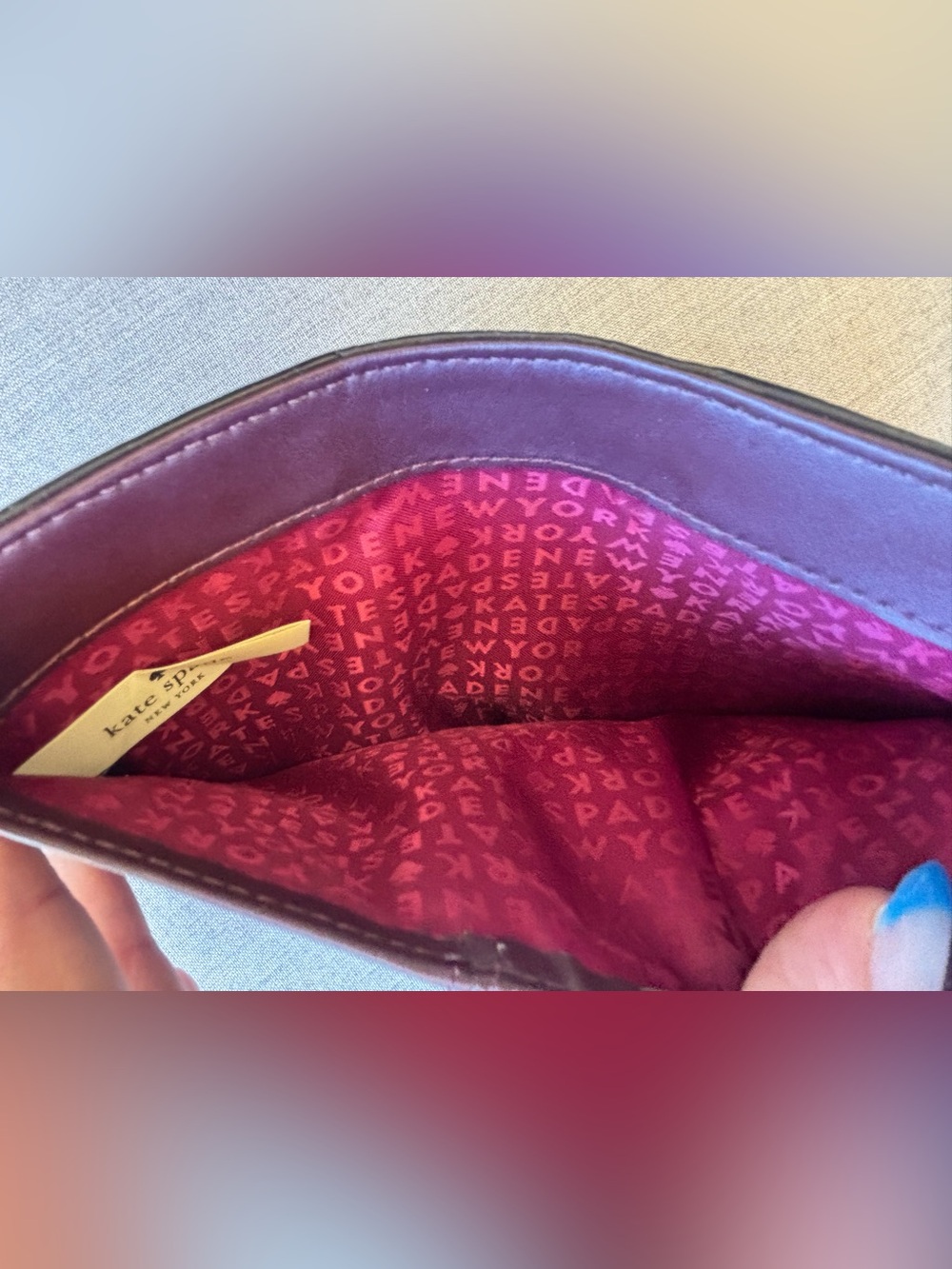 kate spade Plum Leather Top-Handle Satchel with Matching Wallet - Picture 14 of 14